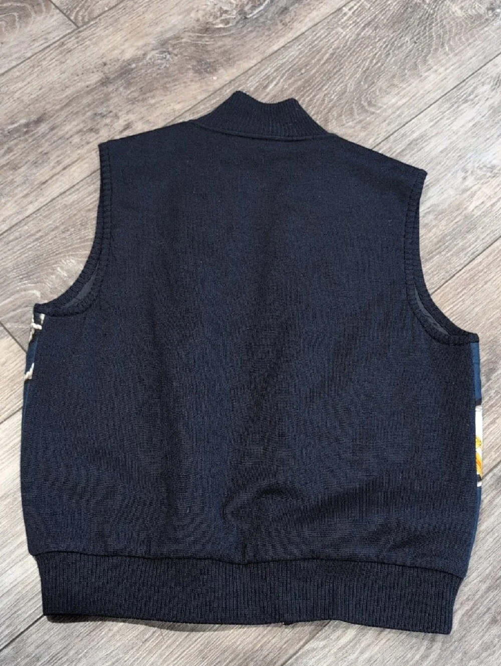 Ralph Lauren Nautical Flag Quilted Vest in Black, Yellow & Green Pitie M